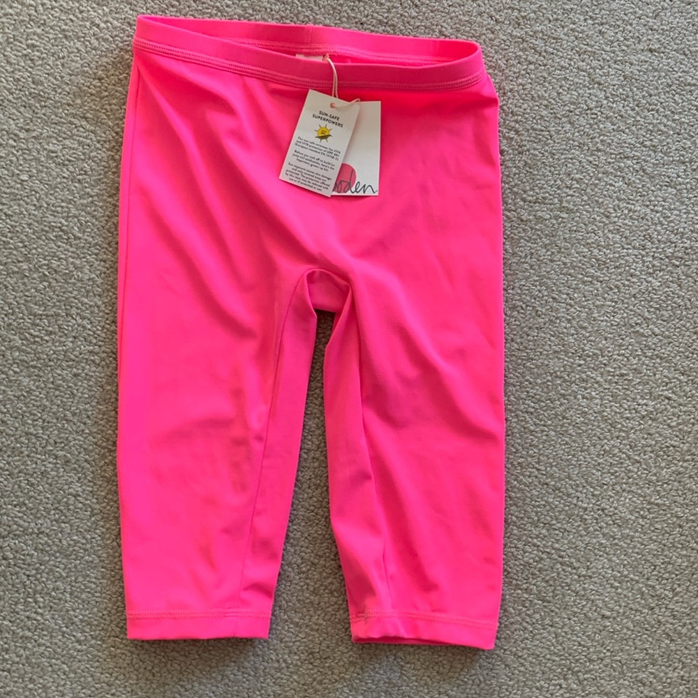Mini boden NWT Girls pink swim pants size 7-8